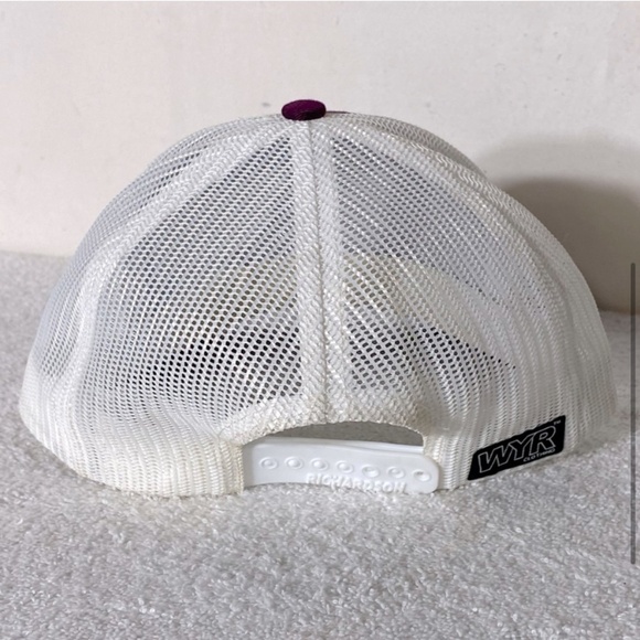 5/$25 WYR Richardson Burgundy White Mesh Back Snap Back Trucker Style Hat - Picture 4 of 11